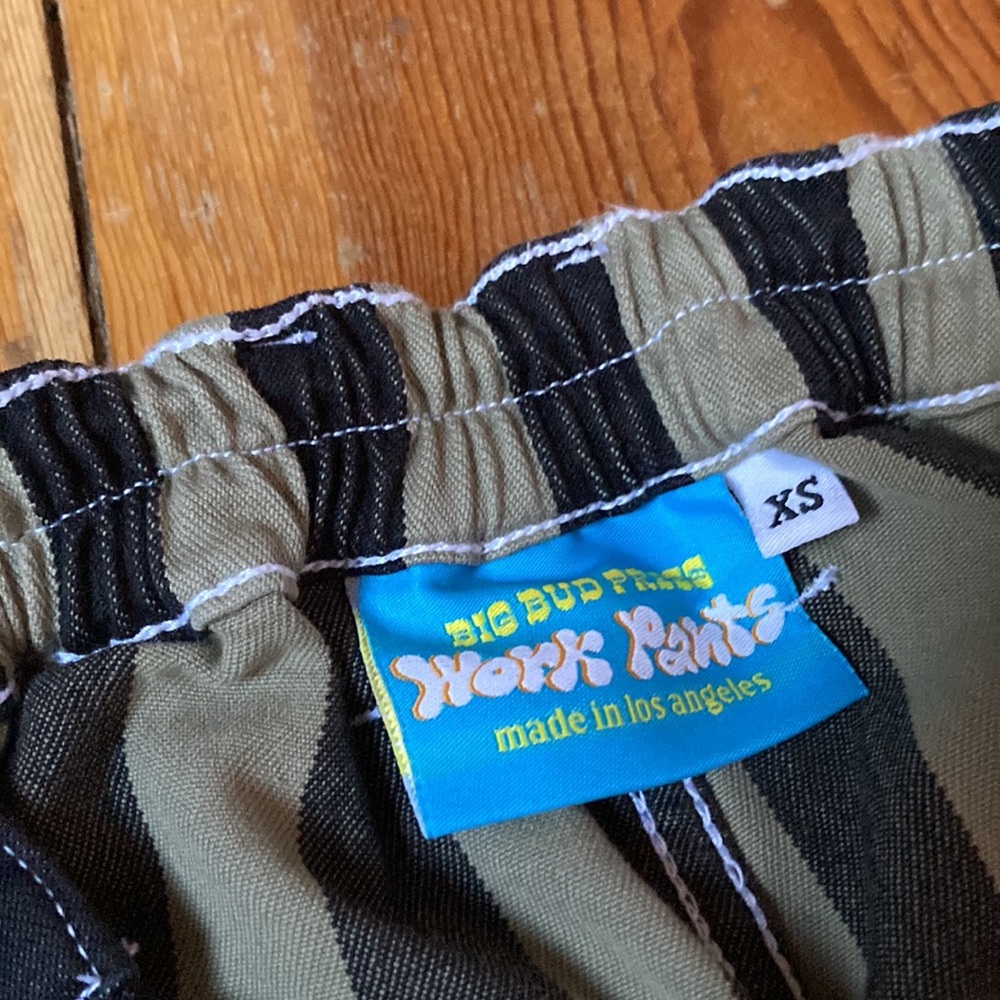 Big Bud Press Black & Gray Striped Work Pants, XS - Picture 3 of 4